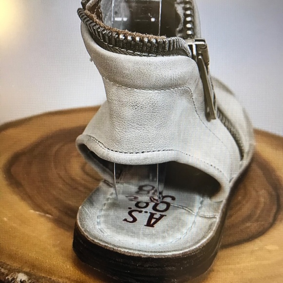 A.S.98 Side Zip Leather Sandals (NWOT) - Picture 4 of 6